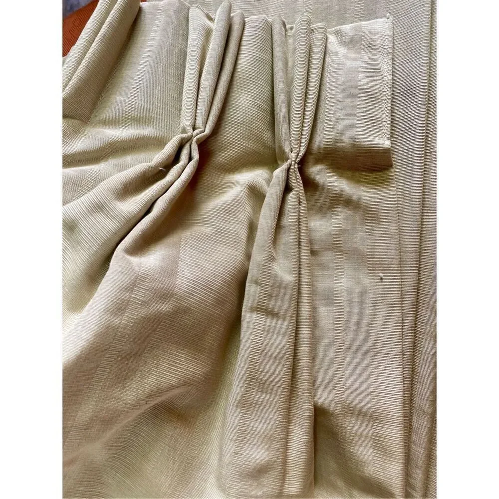 Classic Window Treatment Two Panel Currains Valance Tessels 36”W x 100”L Custom